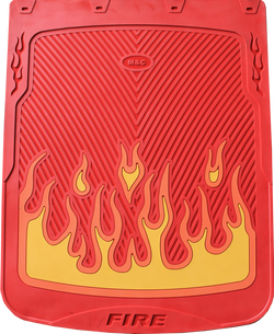 Flames- Red Background - Mud Flaps 24" x 30"