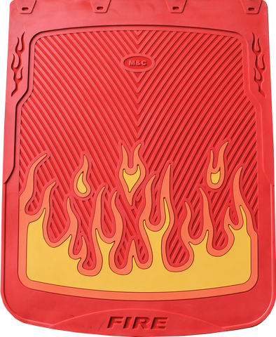 Flames- Red Background - Mud Flaps 24" x 30"