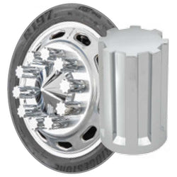 Chrome 33mm x 3 1/2" Gear Style Nut Cover