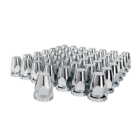 33mm X 2-3/4" Chrome Plastic Original Nut Covers - Push-On (60-Pack)