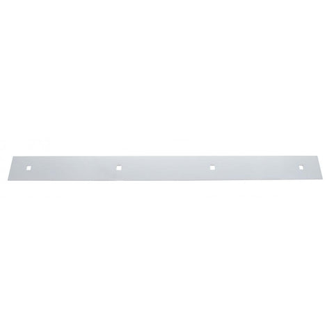 Chrome Top Mud Flap Plate 2" x 24" - Bolt Thru