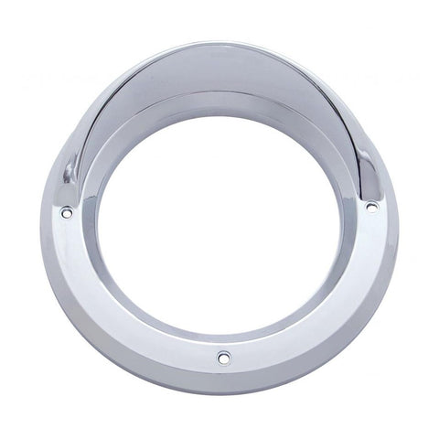 4 Inch Chrome Plastic Round Light Bezel with Visor