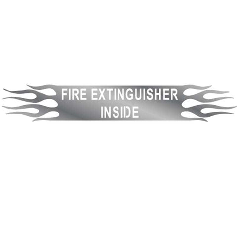 Fire Extinguisher Inside With Flames Sign