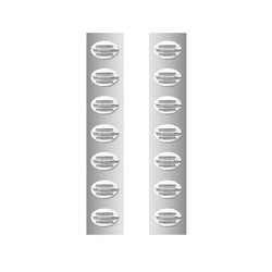 Kenworth W900L 15 Inch Front Light Bars for Donaldson Air Clean