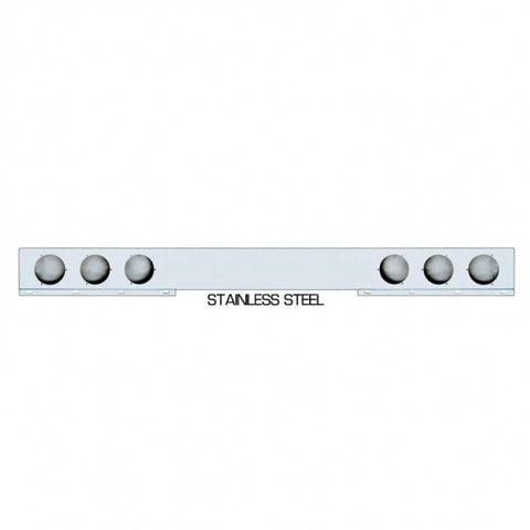 Stainless 1 Piece Rear Light Bar W/ Six 4" Light Cutouts