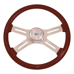 Steering Wheel Classic 4 Spoke Mahogany