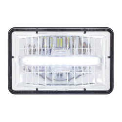 ULTRALIT - 4" X 6" Rectangular LED Headlight With White LED Position Light