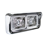 Universal LED Chrome Projection Headlight with LED Turn Signal &  Position Light Bar