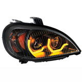 Freightliner Columbia Projection Headlight With Dual Function Amber LED Light Bar