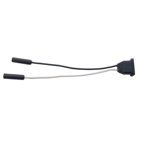 2 Female Bullet Plug to 2 Contact Female Plug Adapter
