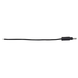 6" Single Lead Wire w/ .180 Bullet Termination & Stripped End - Black