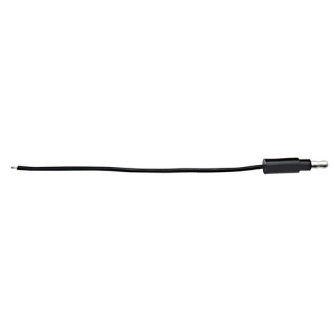 6" Single Lead Wire w/ .180 Bullet Termination & Stripped End - Black