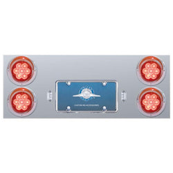 Stainless Rear Center Panel With 7 LED 4 Inch Reflector Lights