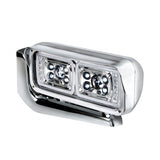 Universal 10 High Power LED Chrome Projection Headlight Assembly With Mounting Arm - Driver Side