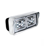 10 High Power LED "Chrome" Projection Headlight with LED Turn Signal & LED Position Light Bar - Passenger