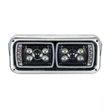 10 High Power LED "Blackout" Projection Headlight with LED Turn Signal & LED Position Light Bar - Driver