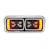 10 High Power LED "Blackout" Projection Headlight with LED Turn Signal & LED Position Light Bar - Driver