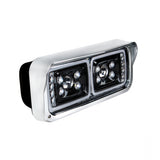 10 High Power LED "Blackout" Projection Headlight with LED Turn Signal & LED Position Light Bar - Passenger