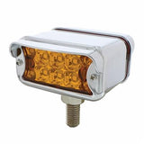 10 LED Dual Function Reflector Double Face Light With Visor - T-Mount - Amber & Red LED & Lens