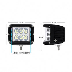 12 LED High Power Work Light With Side Firing LED Light