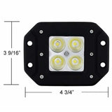 4 High Power LED "X2" Light w/ Flush Mount