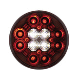 Round Combo Light with 12 LED 4 Inch Stop, Turn & Tail Light & 16 LED Back-Up Light