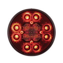 Round Combo Light with 12 LED 4 Inch Stop, Turn & Tail Light & 16 LED Back-Up Light