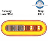 22 LED 6 Inch Oval S/T/T & P/T/C Light with GLO Design