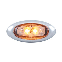 2 LED Clearance/Marker Light with Chrome Plastic Bezel