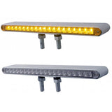 Chrome Plastic 19 LED 12 Inch Double Face Light Bar with Reflector
