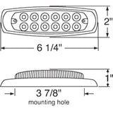 12 LED Reflector Rectangular Clearance/Marker Light