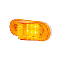 8 LED Mid-Trailer Turn Signal Light - Amber LED/Amber Lens