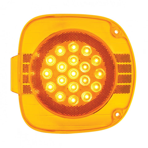 22 LED Freightliner Turn Signal - Amber LED/Amber Lens