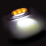 5 LED Reflector Clearance/Marker Light With Side Ditch light - Amber LED/Clear Lens