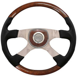 Startruck 18 Inch Burl/Black Leather Rim w/ Burl Pad