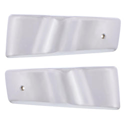 Chrome Plastic Bottom Mirror Post Cover Set For 1996-2010 Freightliner Century (Pair)