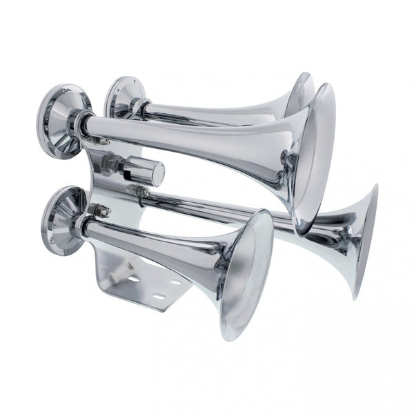 Chrome 4 Trumpet Train Horn – Green Truck & Trailer Parts and Service