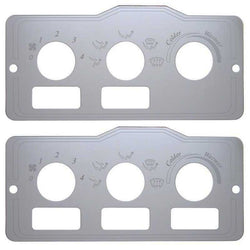 Stainless Peterbilt A/C Control Plate