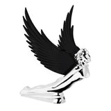 Chrome Flying Goddess Hood Ornament With Windrider Illuminated Wings