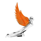 Chrome Flying Goddess Hood Ornament With Windrider Illuminated Wings