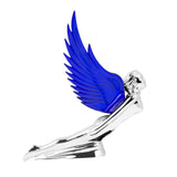 Chrome Flying Goddess Hood Ornament With Windrider Illuminated Wings