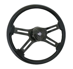 18" Painted Wood Rim, Black Chrome 4-Spoke