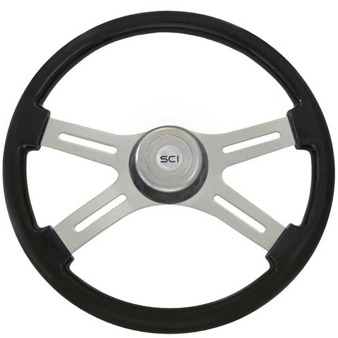 Steering Wheel Classic 4 Spoke 16 Inch Black