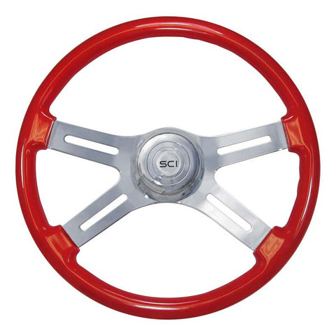 Steering Wheel Classic 4 Spoke 16 Inch Viper Red