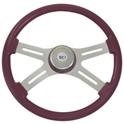 18 Inch Classic Purple Rim w/ Chrome 4 Spoke w/ Slot & Bezel