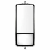 7" X 16" Stainless West Coast Mirror With Convex Lower Mirror - Heated