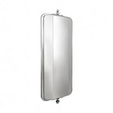 7" X 16" Stainless West Coast Mirror With Convex Lower Mirror - Heated