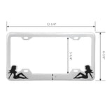 Sitting Lady License Plate Frames