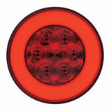 2-1/2" Bolt Pattern SS Spring Loaded Bar With 6X 21 LED 4" GloLight -Red LED & Lens
