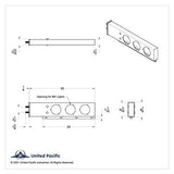 2-1/2" Bolt Pattern SS Spring Loaded Bar With 6X 21 LED 4" GloLight -Red LED/Clear Lens